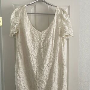 Elegant White Lace Dress